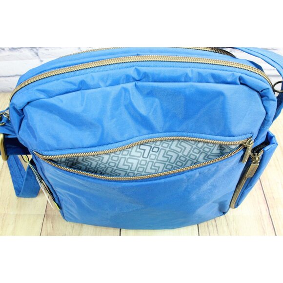 Travelon Anti Theft RFID Crossbody Shoulder Bag Navy Blue - Picture 6 of 16